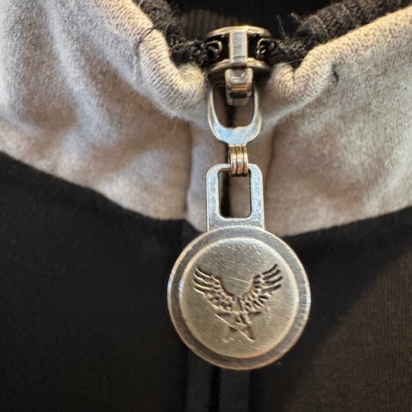 Vintage Avirex Jacket XL Y2K Challenge Series Full Zip Black Gray AV Patch - Picture 7 of 14